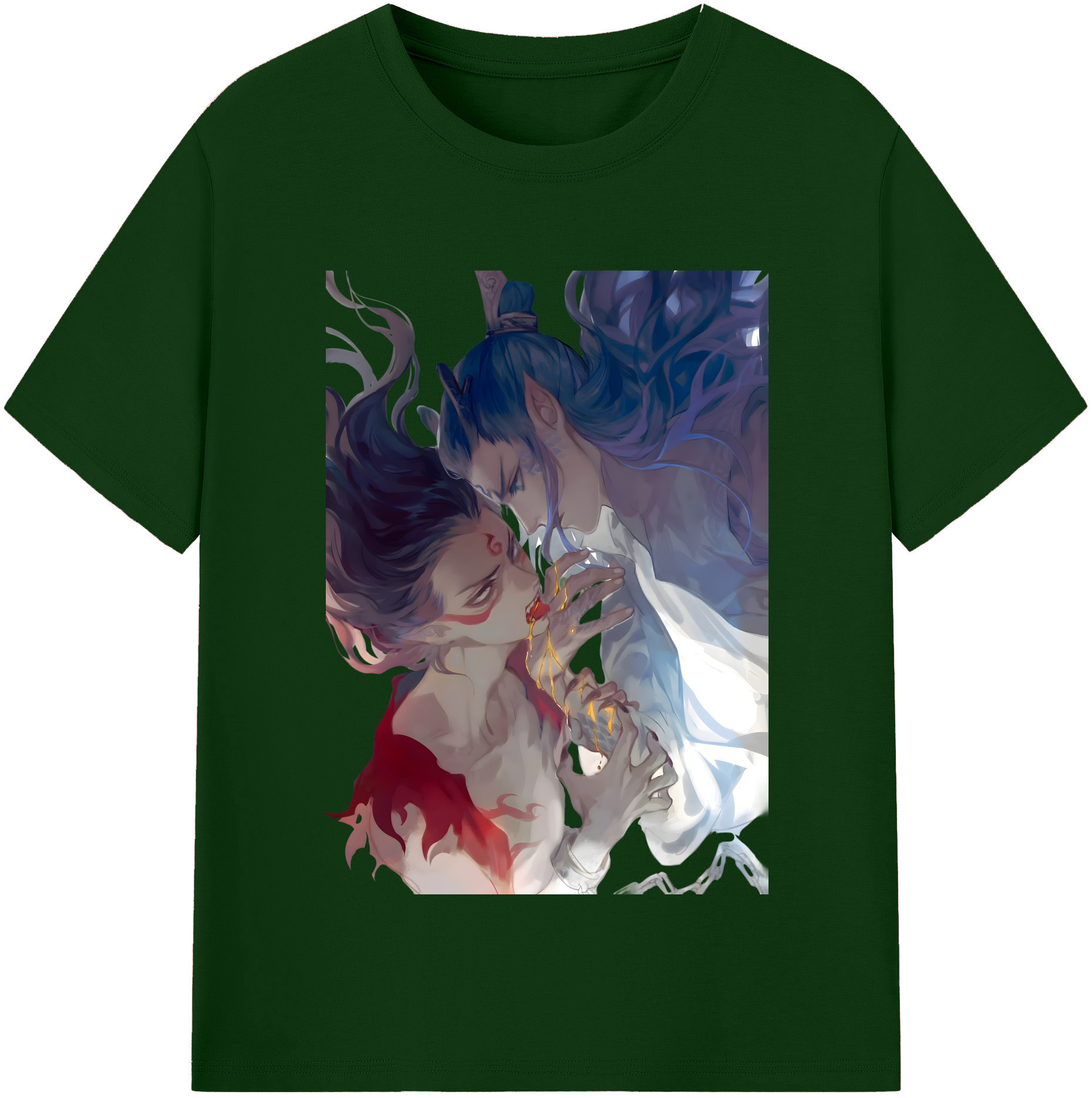 （画像用） Ne Zha 2 ナタ 魔童の大暴れ 綿100％半袖Tシャツ（フロントプリント）